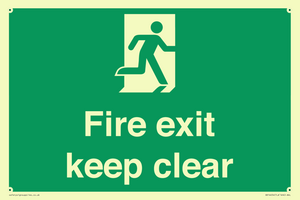 Fire exit keep clear
